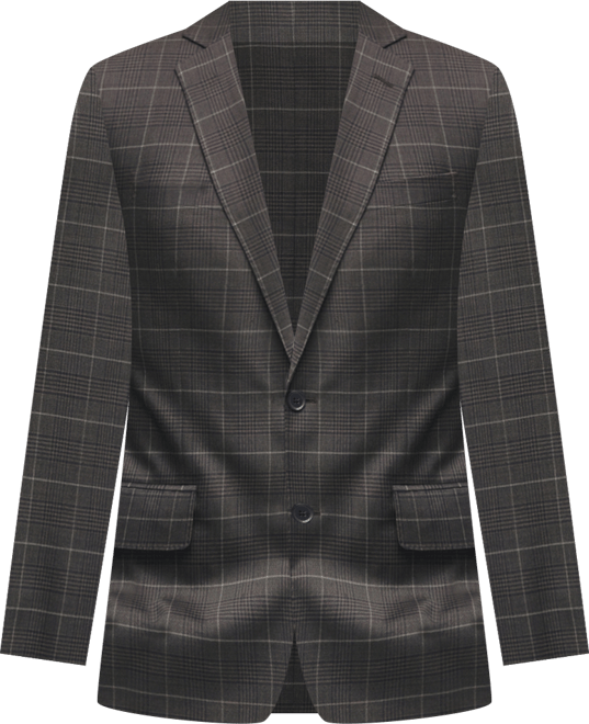 B by  Men's Classic-Fit Wool-Blend Plaid Sport Coat