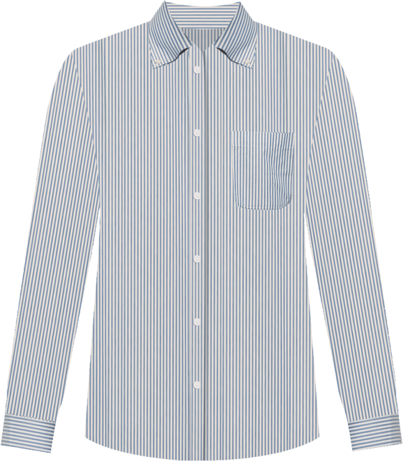 Men's Regular-Fit Polo Button-Down Collar Non-Stripe Dress Shirt
