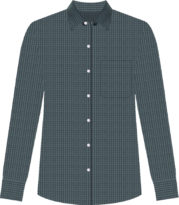 Men's Regular-Fit Spread Collar Tartan Plaid Dress Shirt