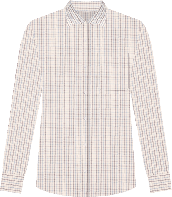 Men's Regular-Fit Spread Collar Windowpane Dress Shirt