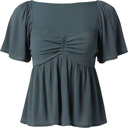 Juniors' Reema Sweetheart-Neck Empire-Seam Top