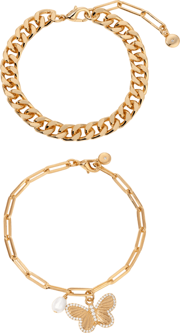 Butterfly Charm Chain Bracelet Sets