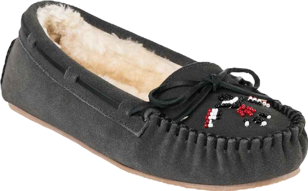 Women's Cally Thunderbird Animikii Suede Beaded Slippers