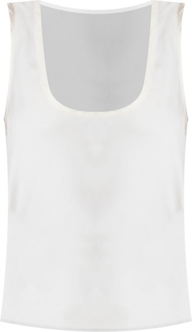 Women's Satin Scoop Neck Sleeveless Top