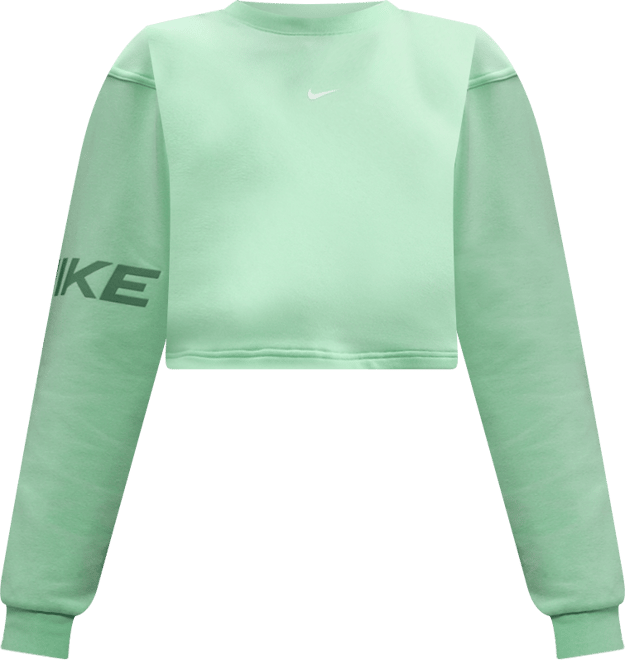 Nike Pro เสื้อวอร์มคอกลมผ้าเฟรนช์เทรีทรงหลวมผู้หญิง Dri-FIT