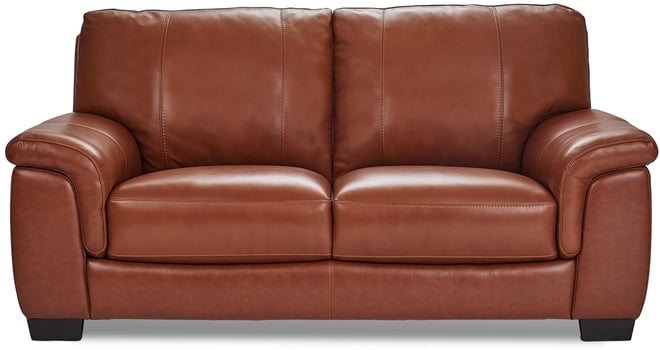Cobbie Leather 69" Loveseat, Macy's Exclusive