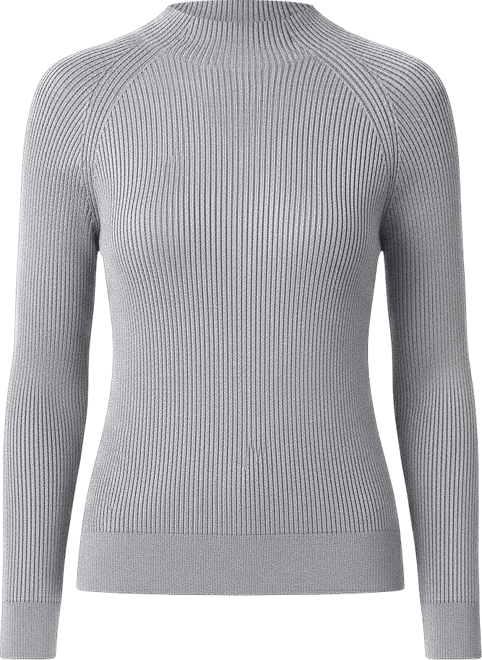 Women's Mock-Neck Rib-Knit Sweater