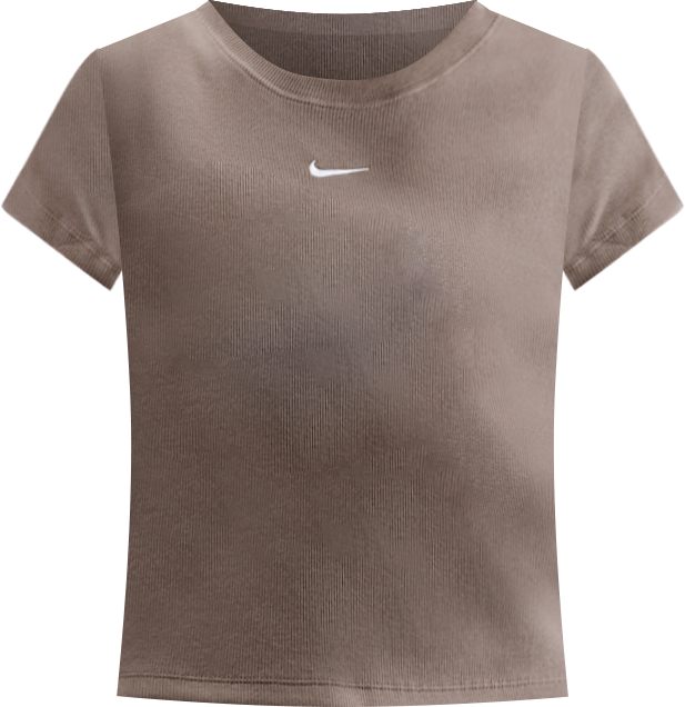 Nike Sportswear เสื้อยืดแขนสั้นผ้าร่องรัดรูปผู้หญิง