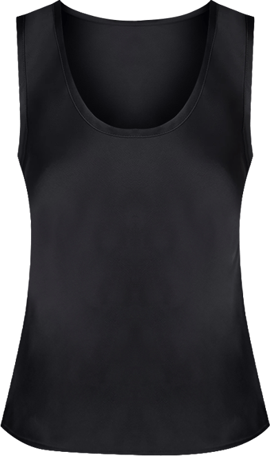 Women's Satin Scoop Neck Sleeveless Top