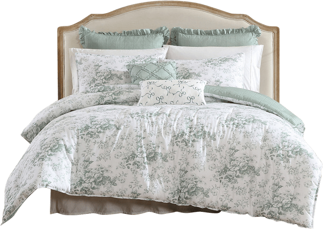 Laura Ashley Toile Delight Midweight Comforter Set USHS8K1311369