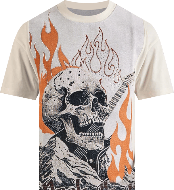 Majestik Flames Tapestry Tee