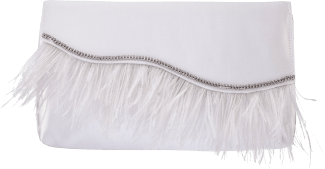 Women's Feather Flap Clutch