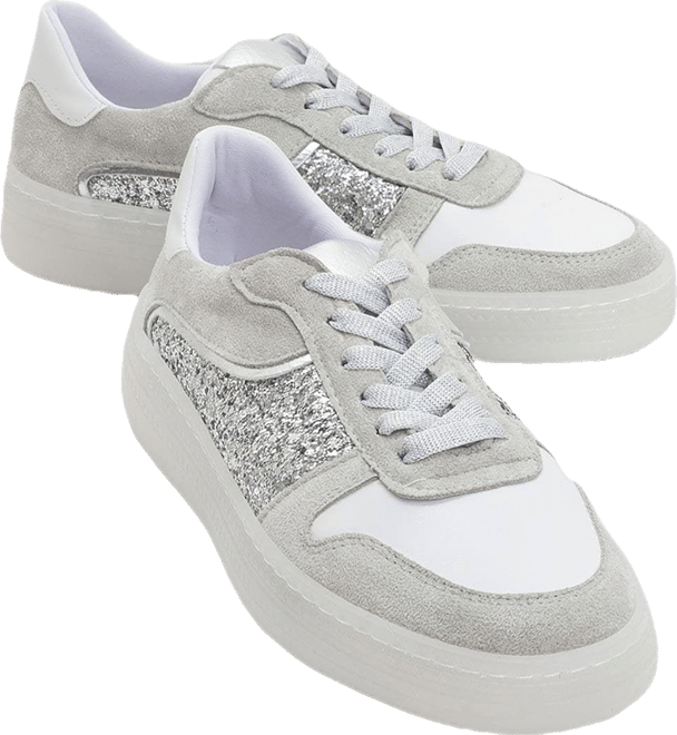Felipe Glitter Leather Sneakers (Women)
