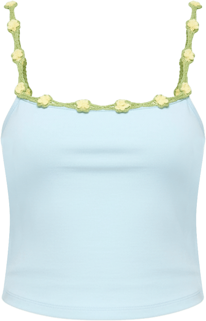 Womens Dima Crochet Trim Tank Top