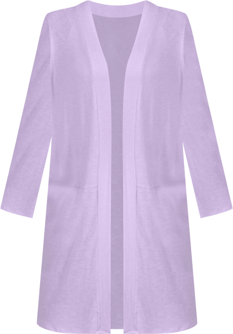 Plus Size Long Sleeve Knee Length Cardigan Sweater