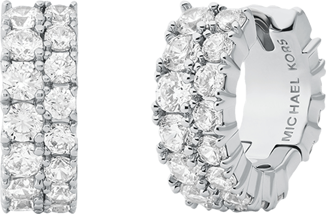 Cubic Zirconia Huggie Earrings