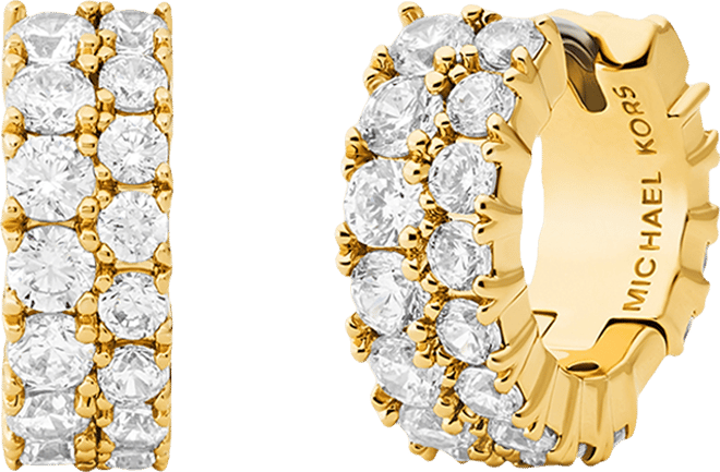 Cubic Zirconia Huggie Earrings