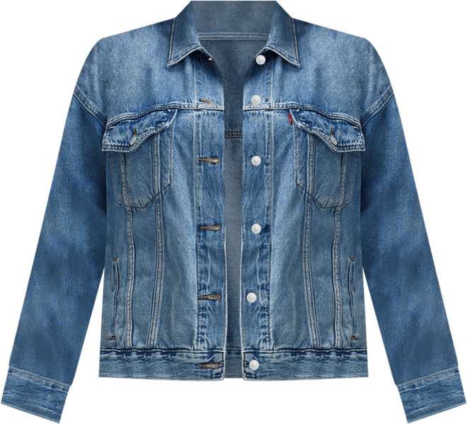 Plus Size '90s Cotton Denim Trucker Jacket