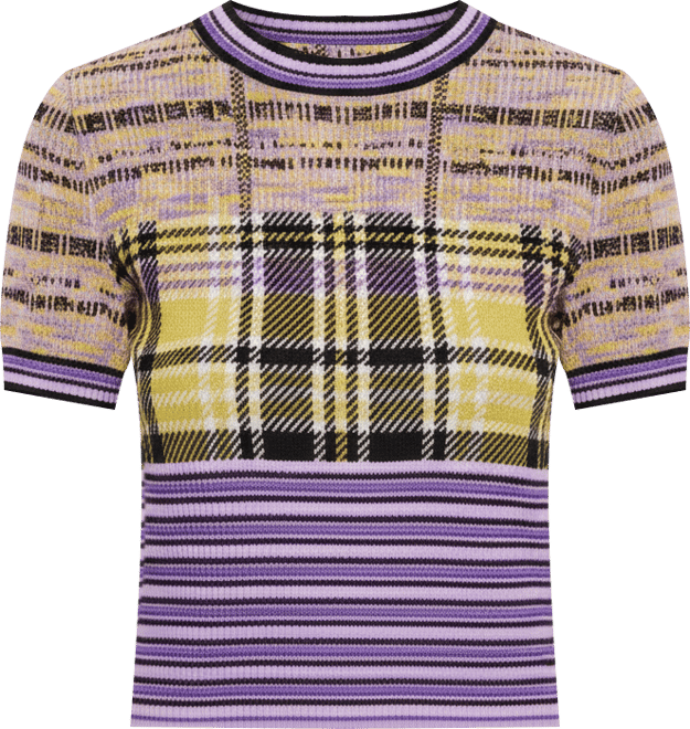 Women's Checkered knit T-shirt