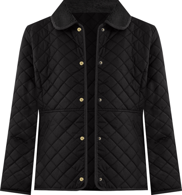 Plus Size Faux-Sherpa-Collar Quilted Coat