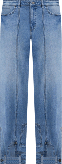 Women's Straight jeans with inverted effect