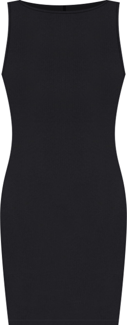 Women's Ribbed Boatneck Mini Dress
