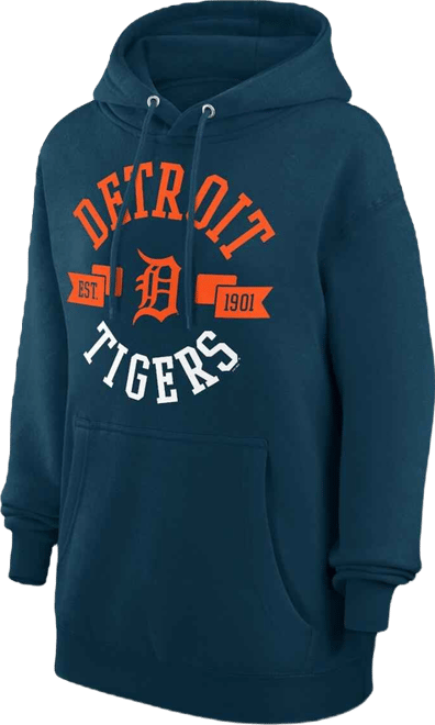 Women's Navy Detroit Tigers City Graphic Pullover Hoodie