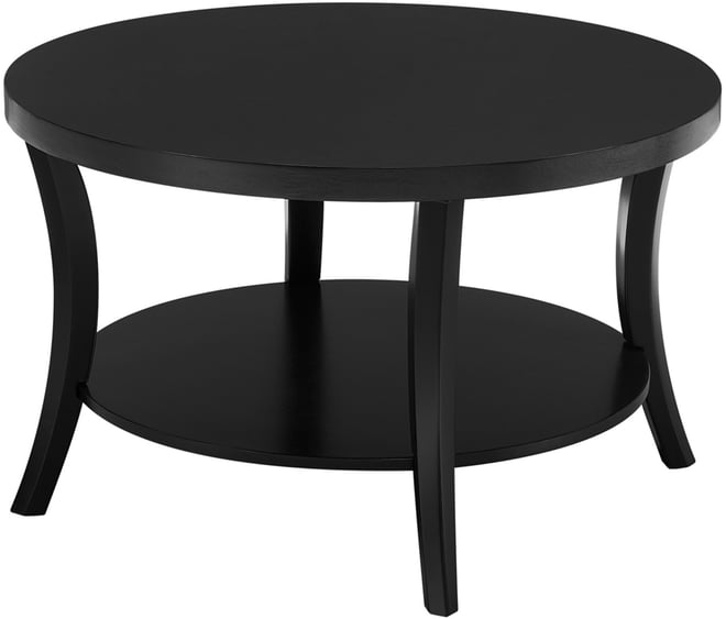 30" Wood Charleston Round Coffee Table