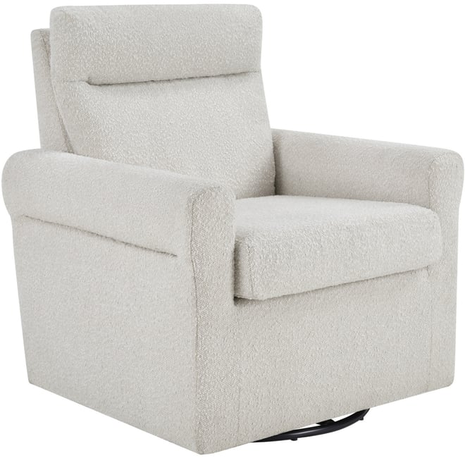 29.75" Boucle Take a Seat Olivia Swivel Accent Armchair