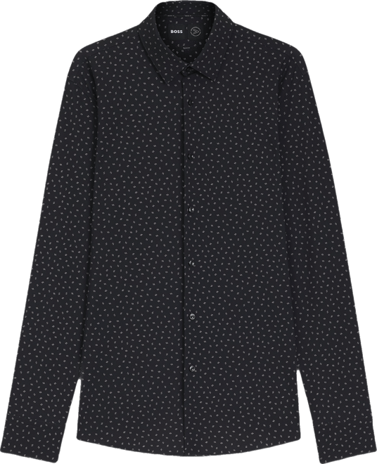 Boss by  Men's Slim-Fit Performance-Stretch Jersey Dress Shirt