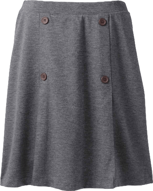 Women's Ponte Button Front Skort Above the Knee