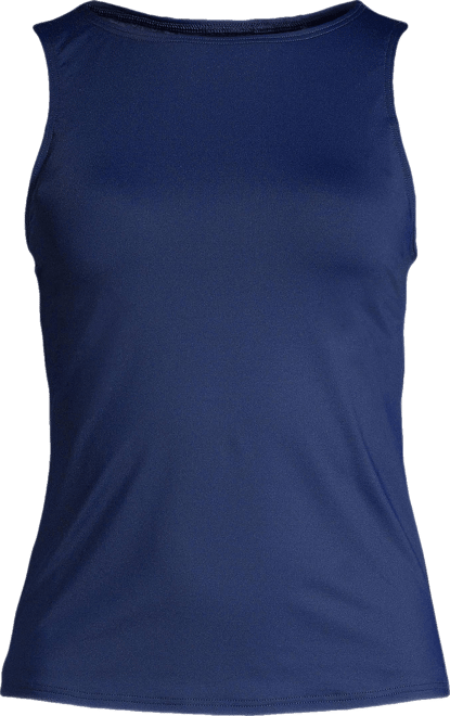 Women's High Neck Upf 50 Sun Protection Modest Tankini Swimsuit Top