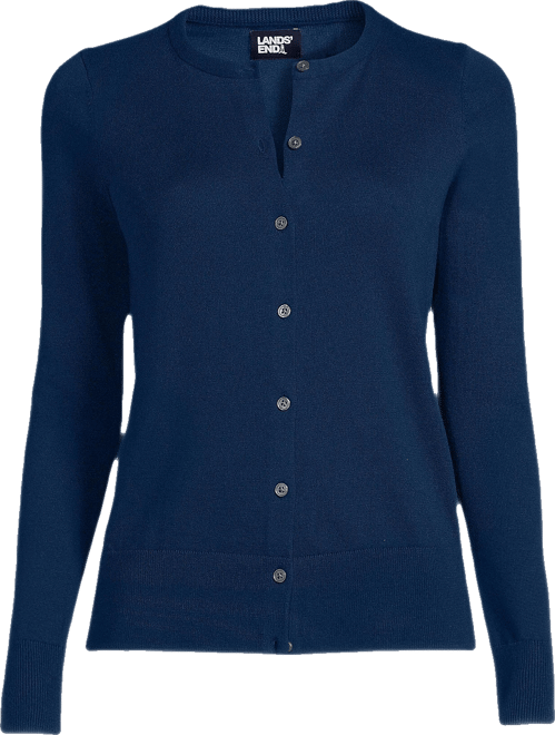 Women's Fine Gauge Cotton Cardigan Sweater