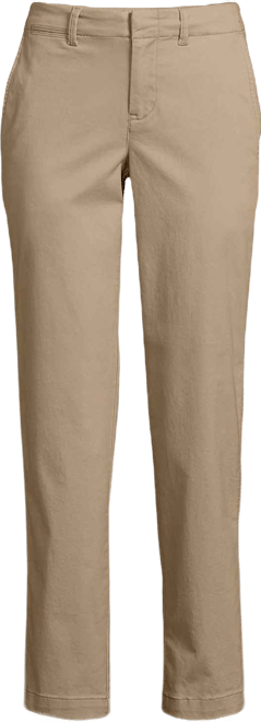 Women's Mid Rise Classic Straight Leg Chino Ankle Pants