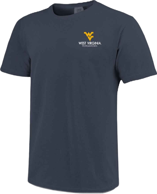 Men's and Women's Navy West Virginia Mountaineers Scenic Comfort Colors T-Shirt