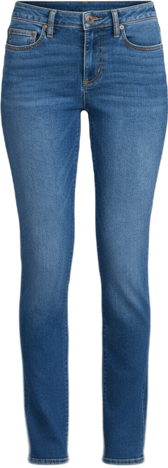 Women's Recover Mid Rise Straight Leg Blue Jeans