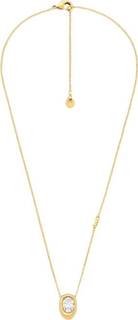 Oval Stone Pendant Necklace