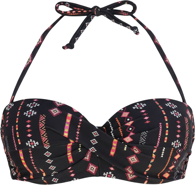 Women's Pattern Bandeau Bikini Swimsuit Top Bra Sizing