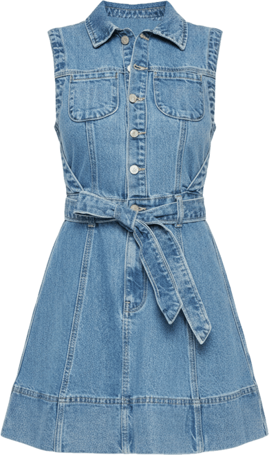 Women's Sleeveless Denim Mini Dress