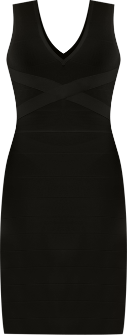 Women's V- neck Bandage Midi Dress