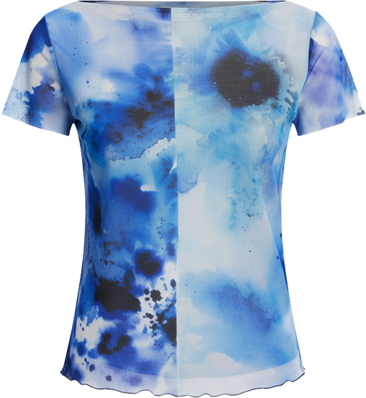 Women's Ribbed tulle T-shirt