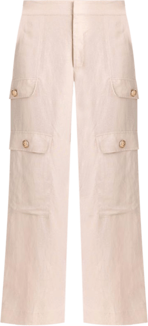 Womens Milan Linen Shimmer Cargo Pant