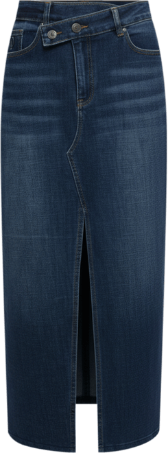 Women's Combined denim midi skirt