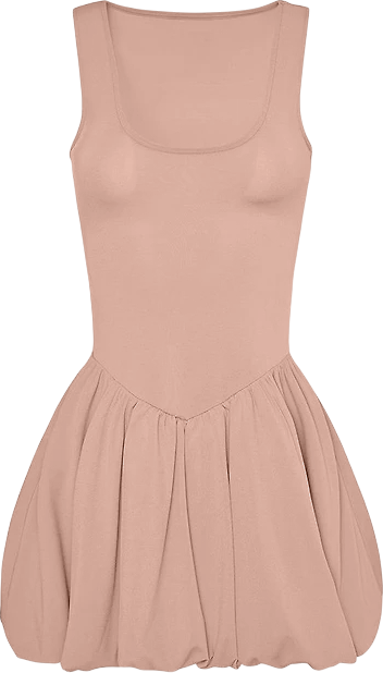 Women's Deep V Waist Bubble Dress