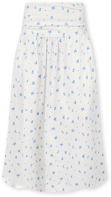 Women's Ruched Waist Midi Skirt