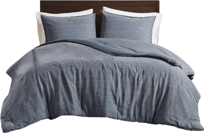 Mckenzie Twill Washed 3-Pc. Comforter Set, Full/Queen