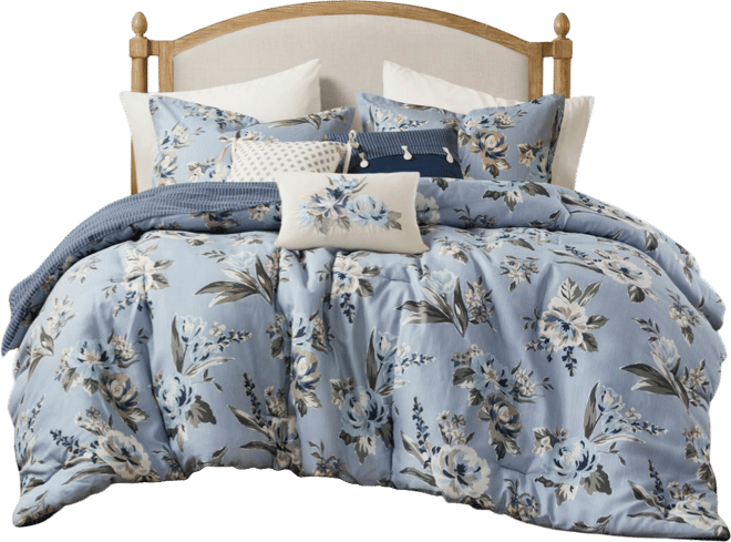 Salara Vintage Floral 7-Pc. Comforter Set, King