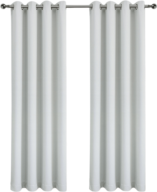 100% Hotel Blackout Thermal Insulated Grommet Curtains (2 Pack)