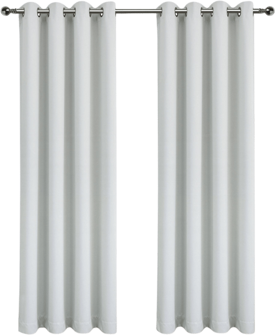 100% Hotel Blackout Thermal Insulated Grommet Curtains (2 Pack)