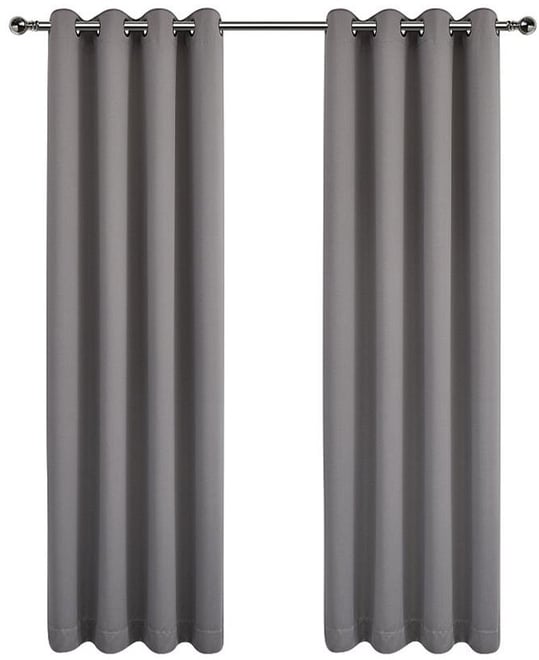 100% Hotel Blackout Thermal Insulated Grommet Curtains (2 Pack)